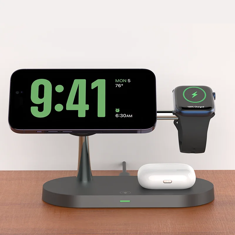 3-in-1 Wireless Charger Stand - Fast Charging Dock