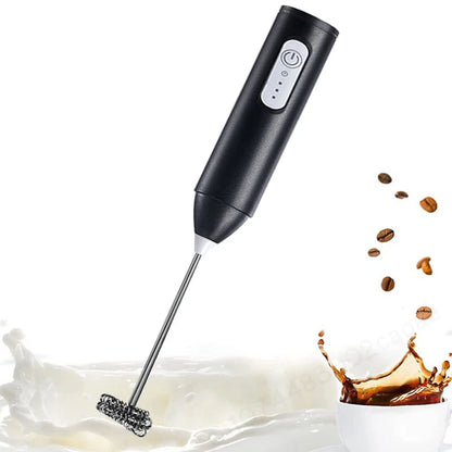 Rechargeable Electric Milk Frother - Handheld Coffee Whisk