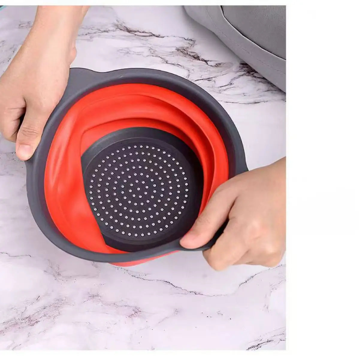 Collapsible Silicone Colander - Space-Saving Kitchen Strainer