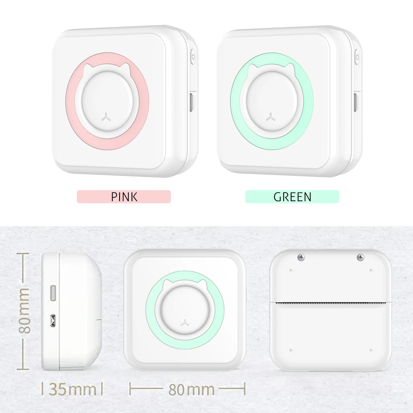 Portable Mini Thermal Printer - Wireless Bluetooth Photo & Label Printer
