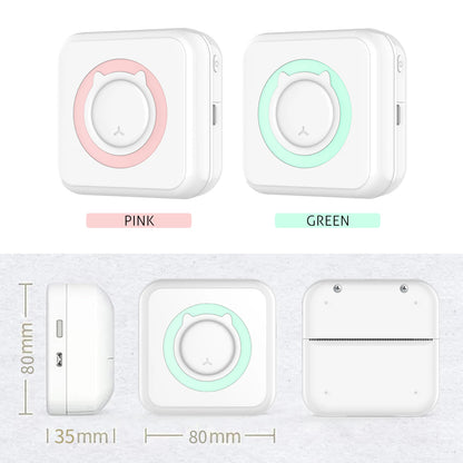 Portable Mini Thermal Printer - Wireless Bluetooth Photo & Label Printer