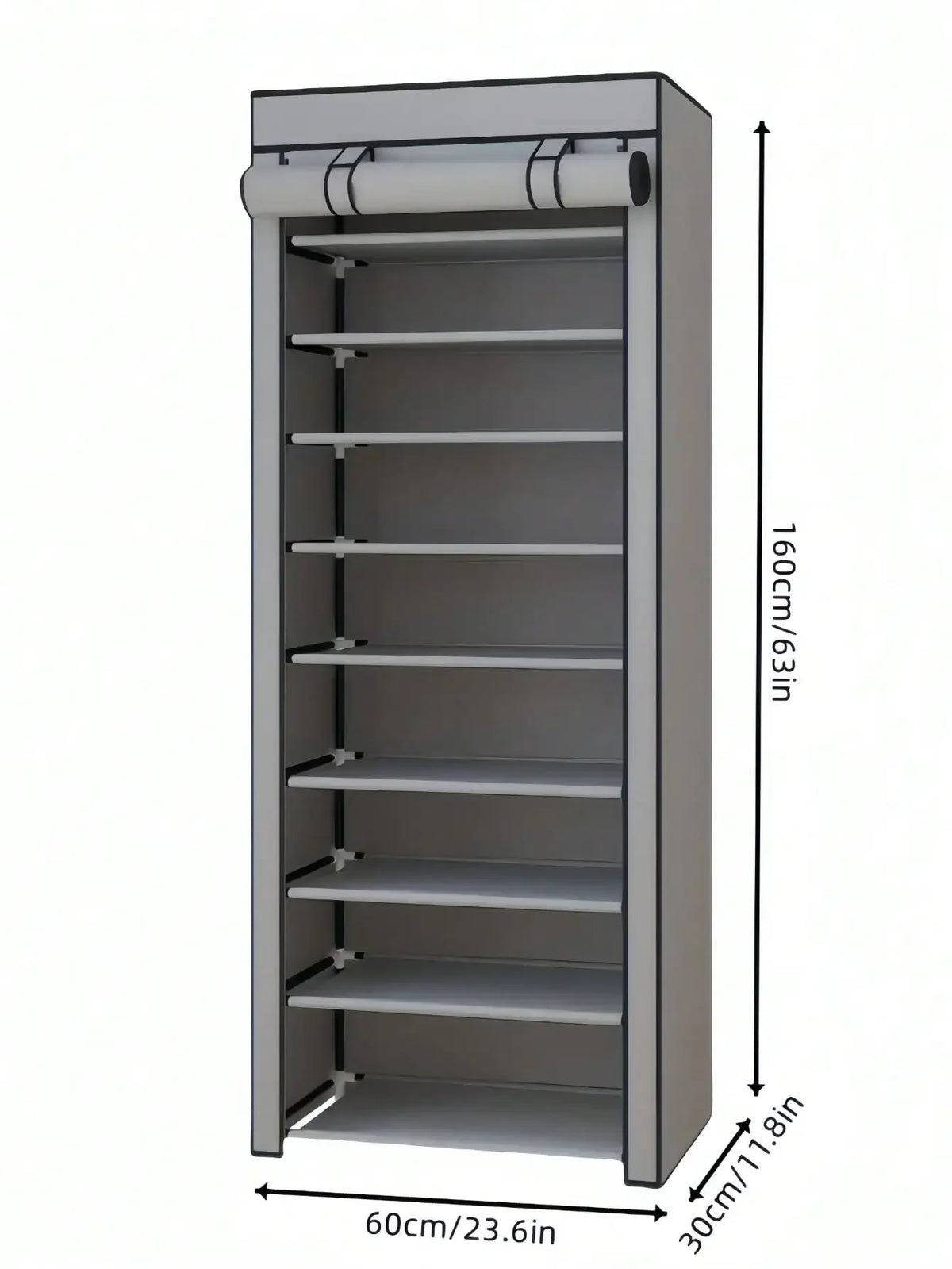 Tall Shoe Rack - 6, 8 or 10 Tier Fabric Shoe Storage