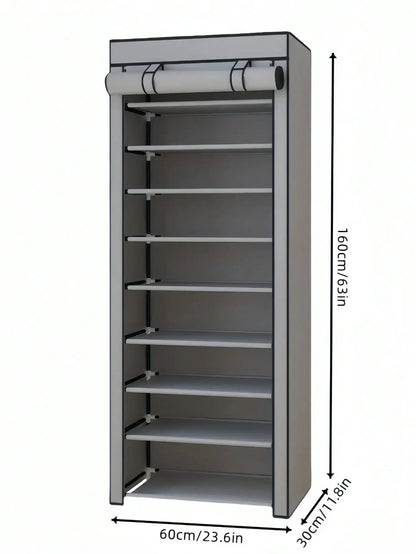 Tall Shoe Rack - 6, 8 or 10 Tier Fabric Shoe Storage