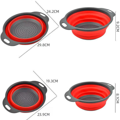 Collapsible Silicone Colander - Space-Saving Kitchen Strainer