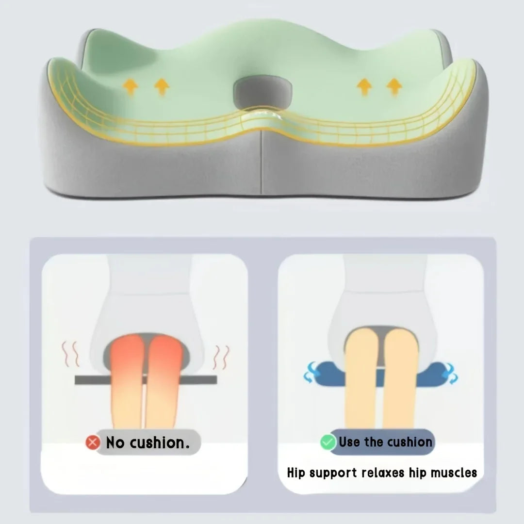 3-Zone Memory Foam Seat Cushion