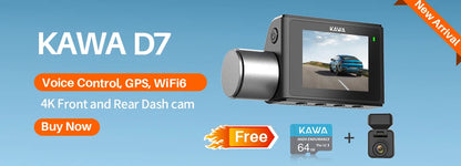 KAWA Mini 3 WiFi Dash Cam - Wireless Night Vision Car DVR