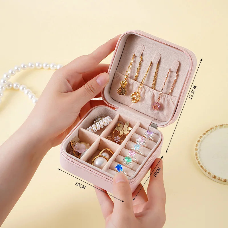 Portable Travel Jewelry Box - 3-Layer Organizer Case