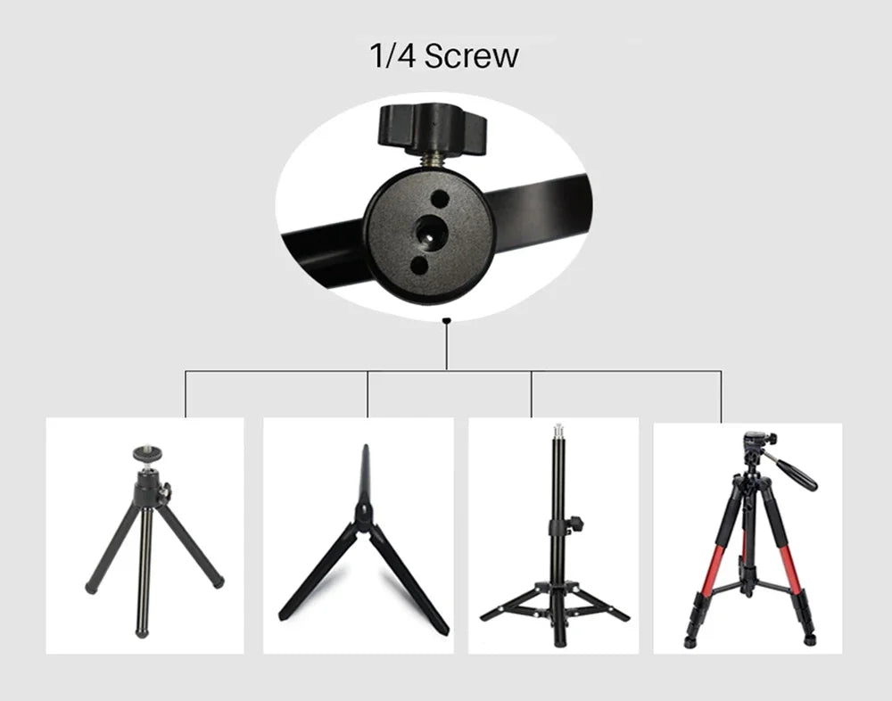 LED Ring Light - 10-Inch Tri-Color Tripod Kit