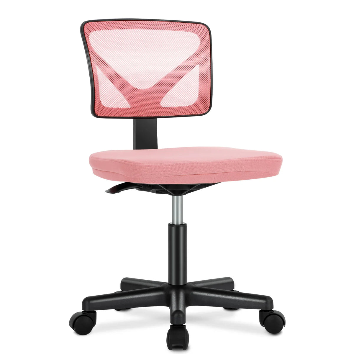 Pink Office Chair - Armless Ergonomic Mesh Desk Chair