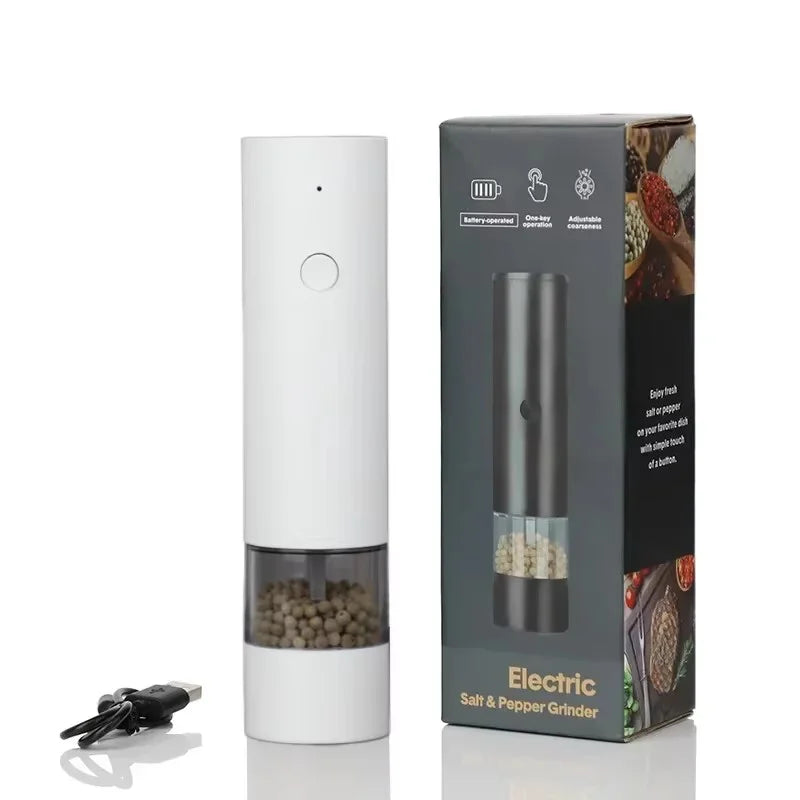 USB Rechargeable Electric Salt and Pepper Grinder Set