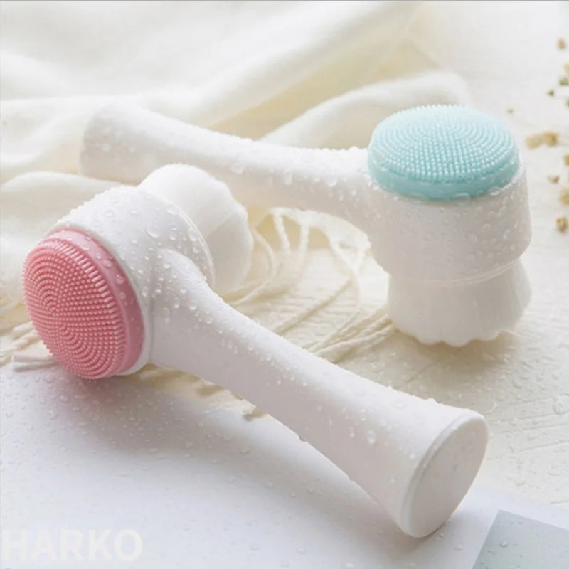 Silicone Facial Cleansing Brush - Double-Sided