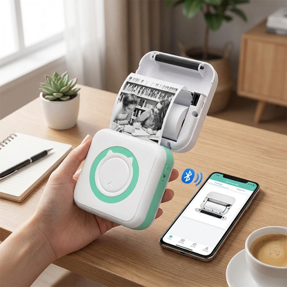 Portable Mini Thermal Printer in use