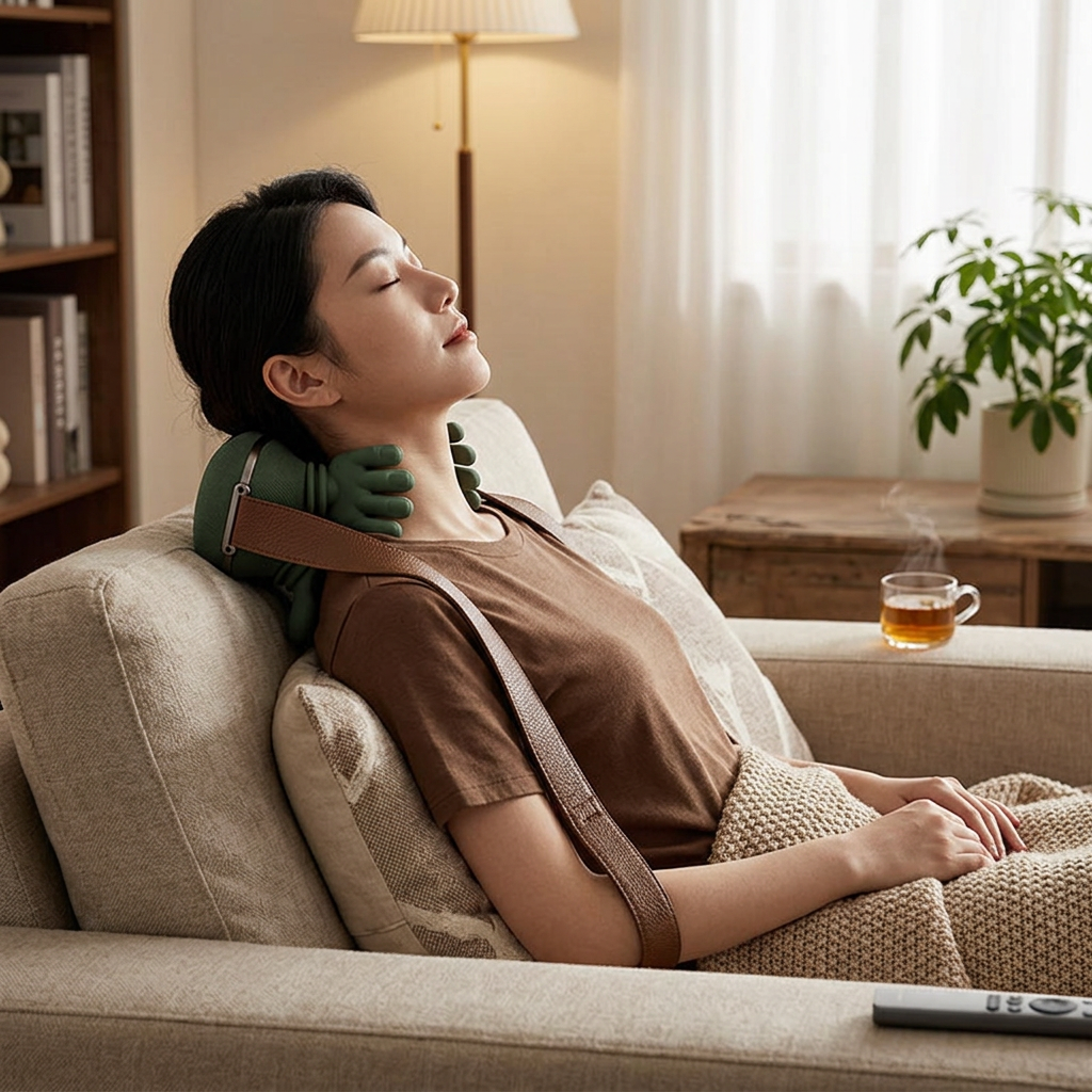 Neck Shoulder Massager in use