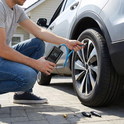Portable Tire Inflator in use