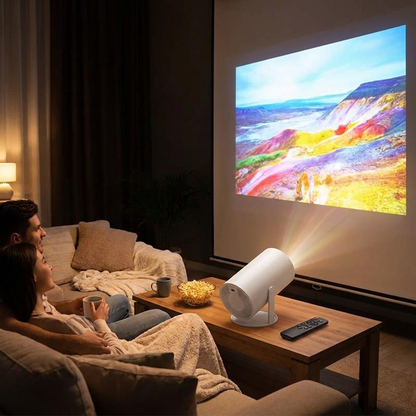 HY300 Portable Projector in use