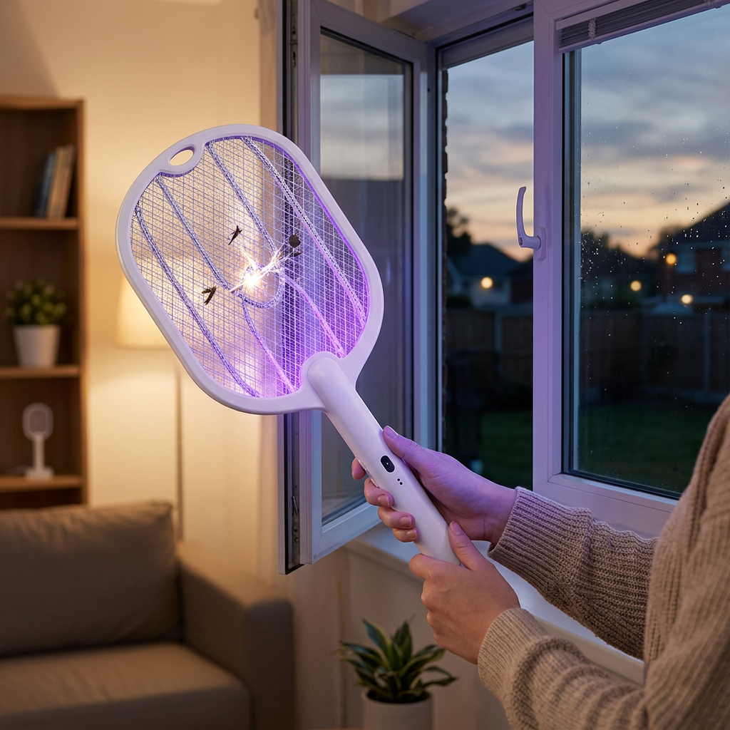 Electric Mosquito Swatter in use