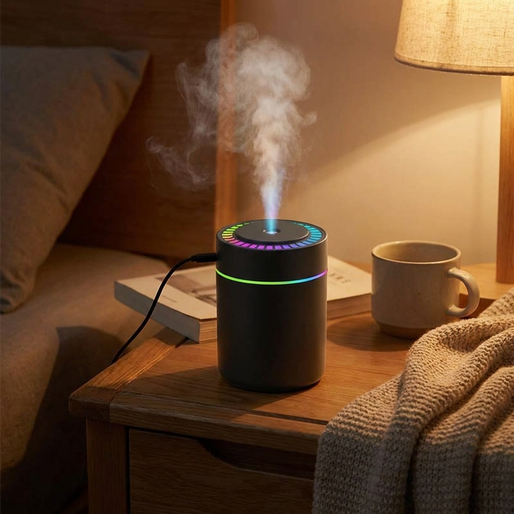 Mini USB Humidifier in use