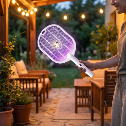 Electric Mosquito Swatter in use