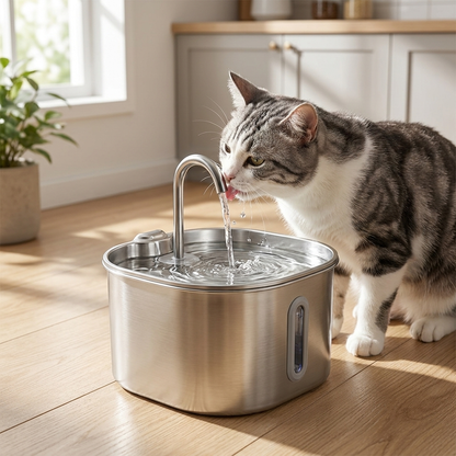 Cat Water Fountain in use