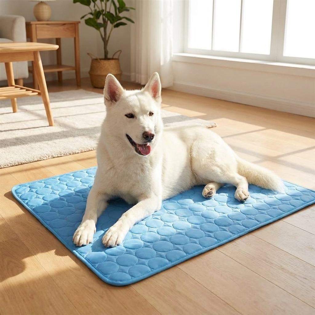 Dog Cooling Mat in use