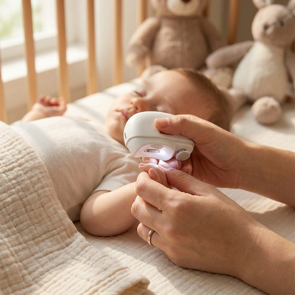 Electric Nail Clipper - Electric Fingernail Clippers with LED Light for Baby and Adult