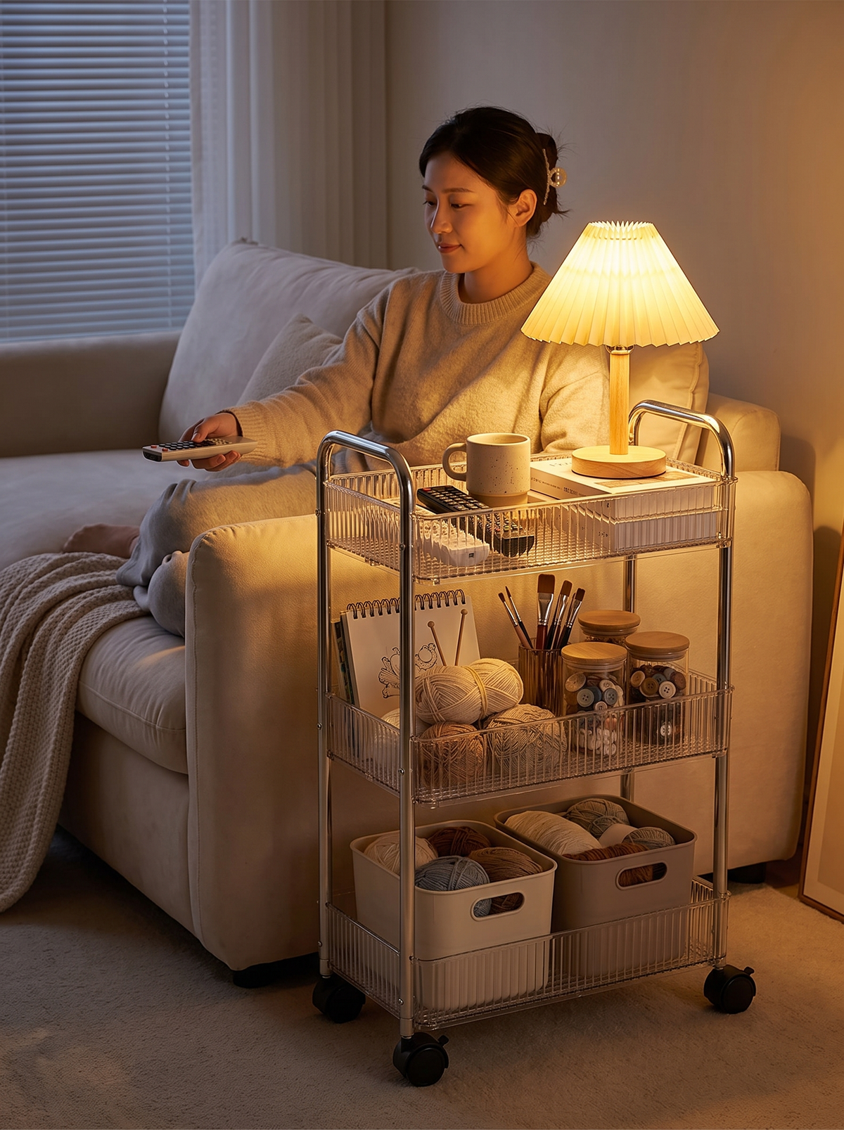 Storage Cart on Wheels - Rolling Multi-Tier Utility Cart - Built to Handle Real Life