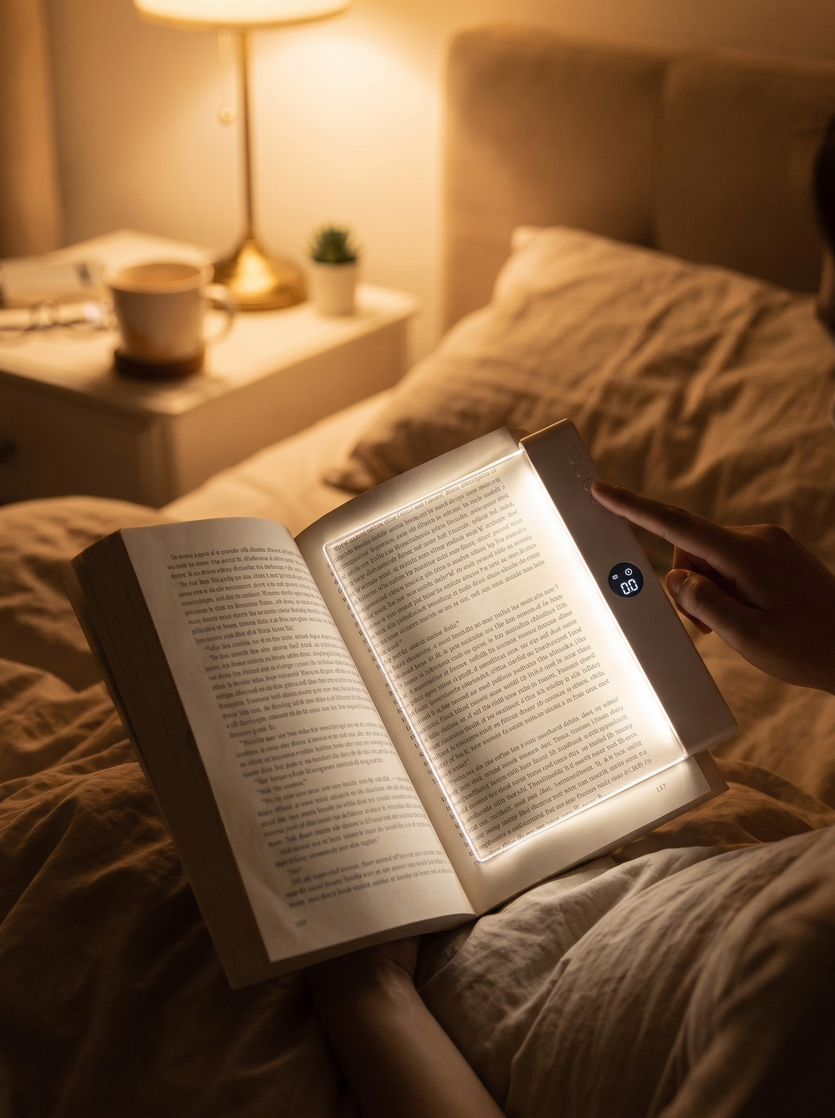 Rechargeable Book Light - Dimmable LED Reading Lamp - Falls Asleep When You Do
