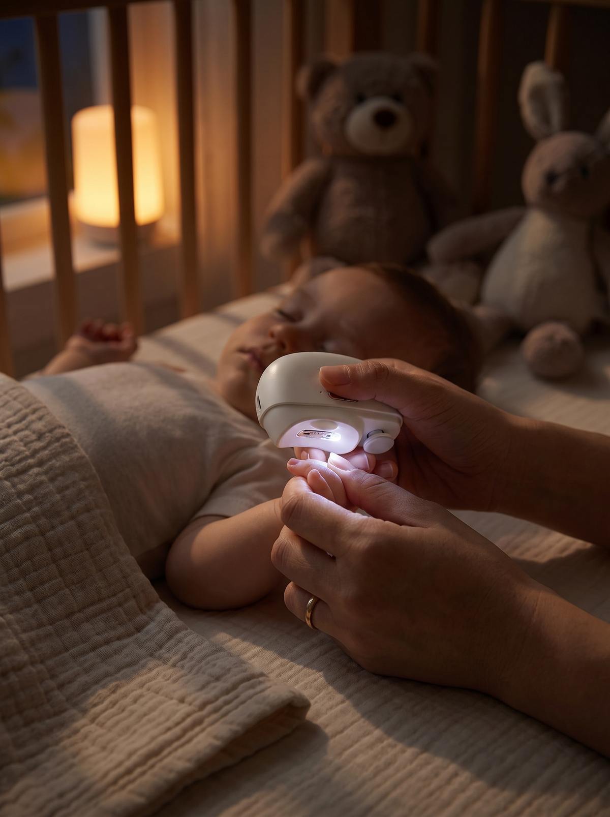 Electric Nail Clipper with LED Light - Baby & Adult Nail Trimmer - Ready for a Late-Night Trim