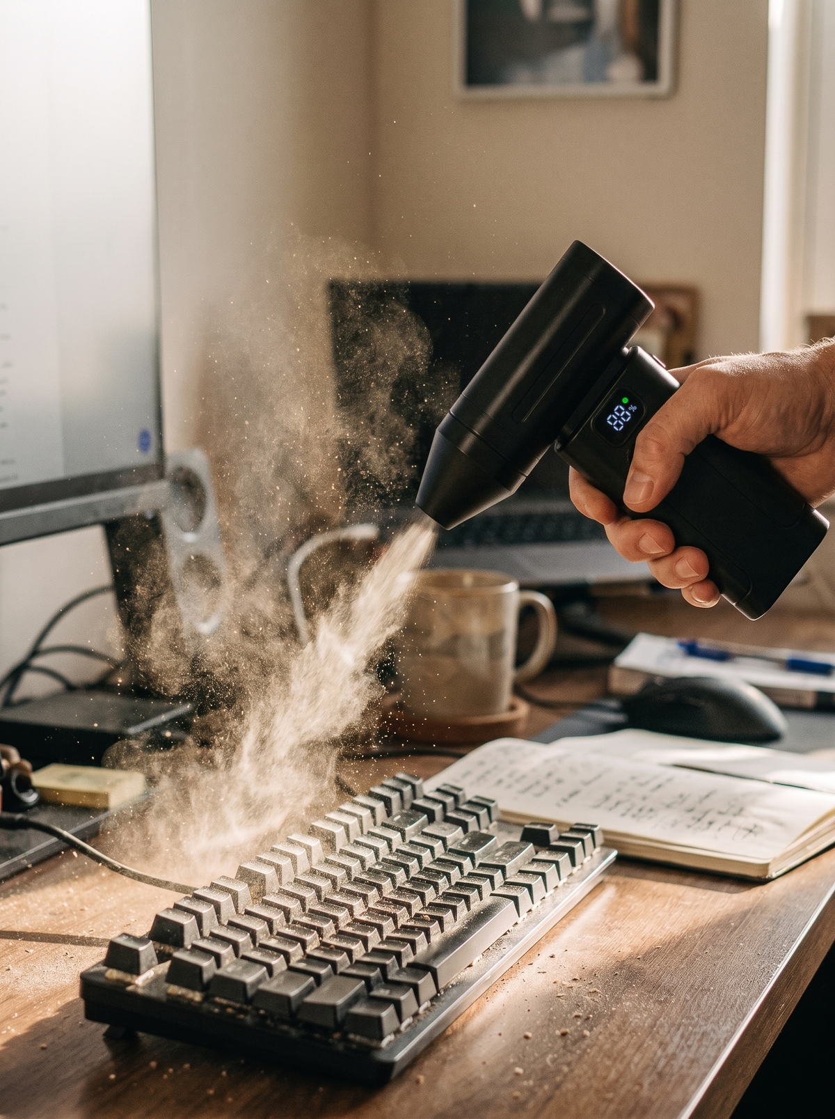 Cordless Air Duster - Rechargeable Mini Turbo Fan
