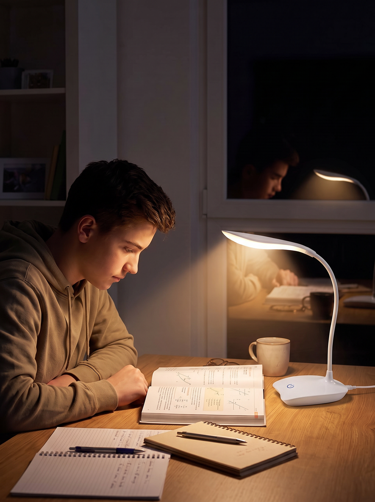LED Desk Lamp - USB Rechargeable Reading Lamp - Bend It To Fit Your Task