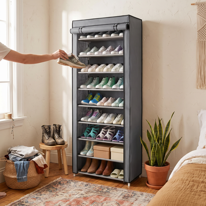 Non-Woven Fabric Shoe Rack - Multi-Tier Entryway Storage Organizer