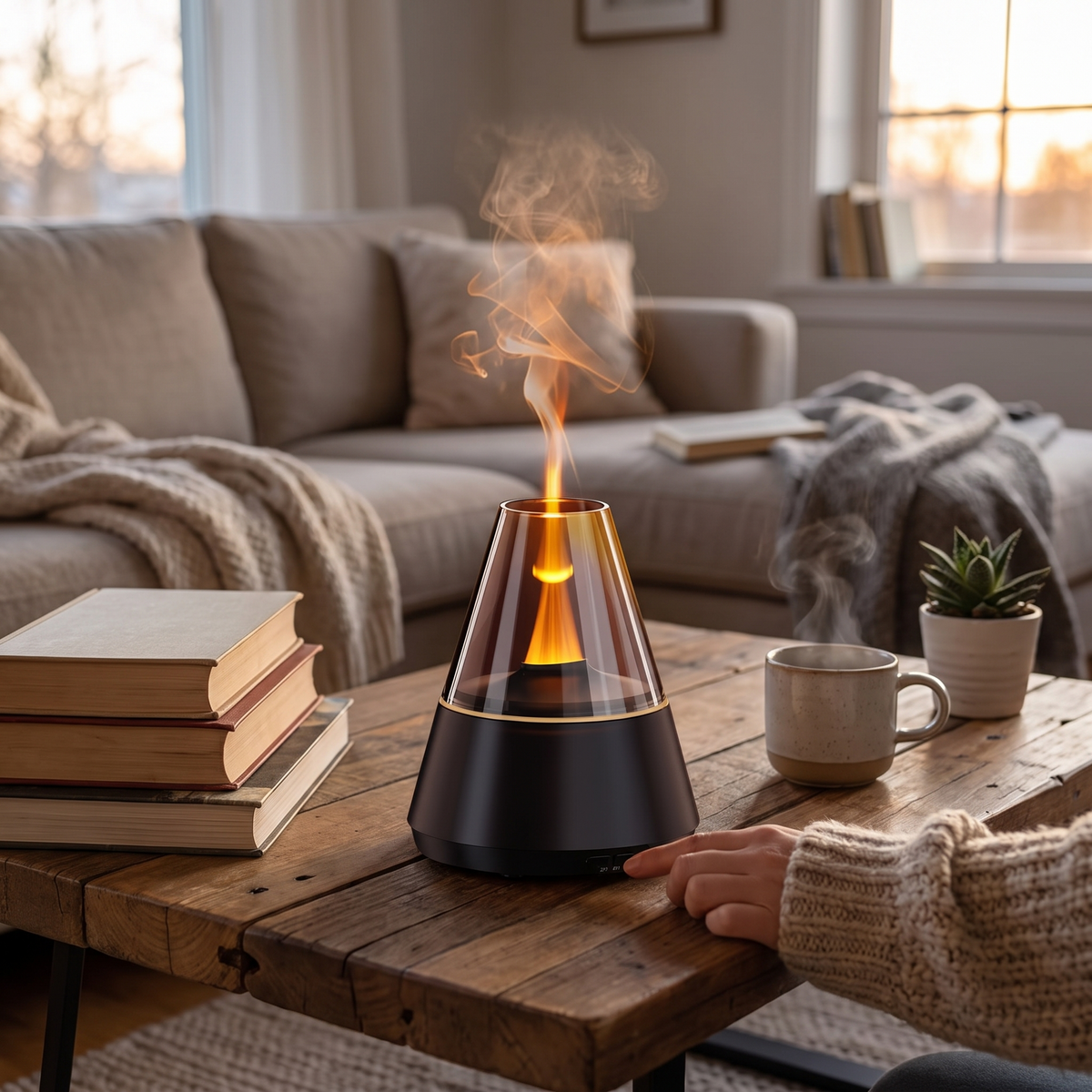 Mini USB Essential Oil Diffuser - Aroma Humidifier with Night Light