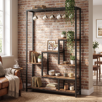 5-Tier Metal Plant Stand in use