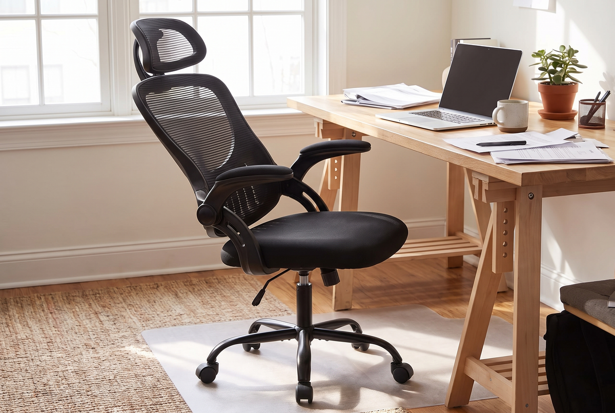 Mesh Ergonomic Office Chair Black lifestyle 2