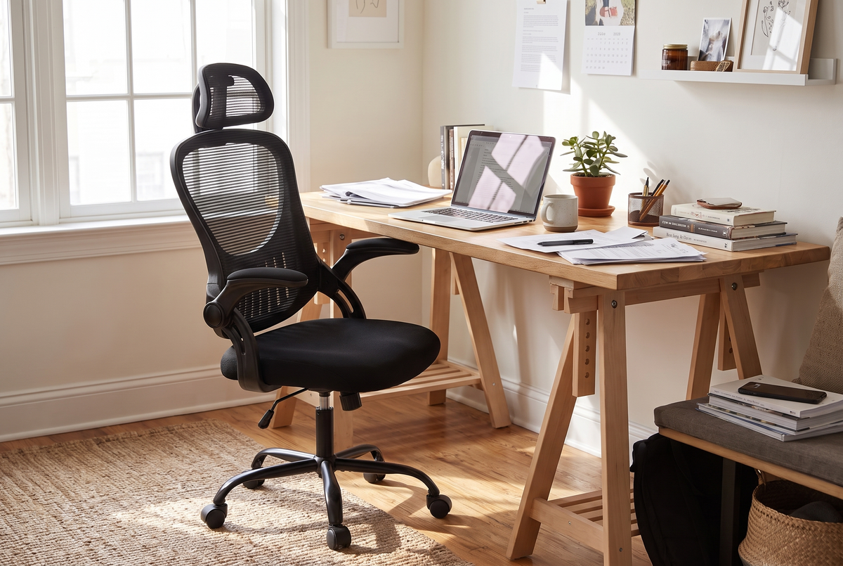 Mesh Ergonomic Office Chair Black lifestyle 3