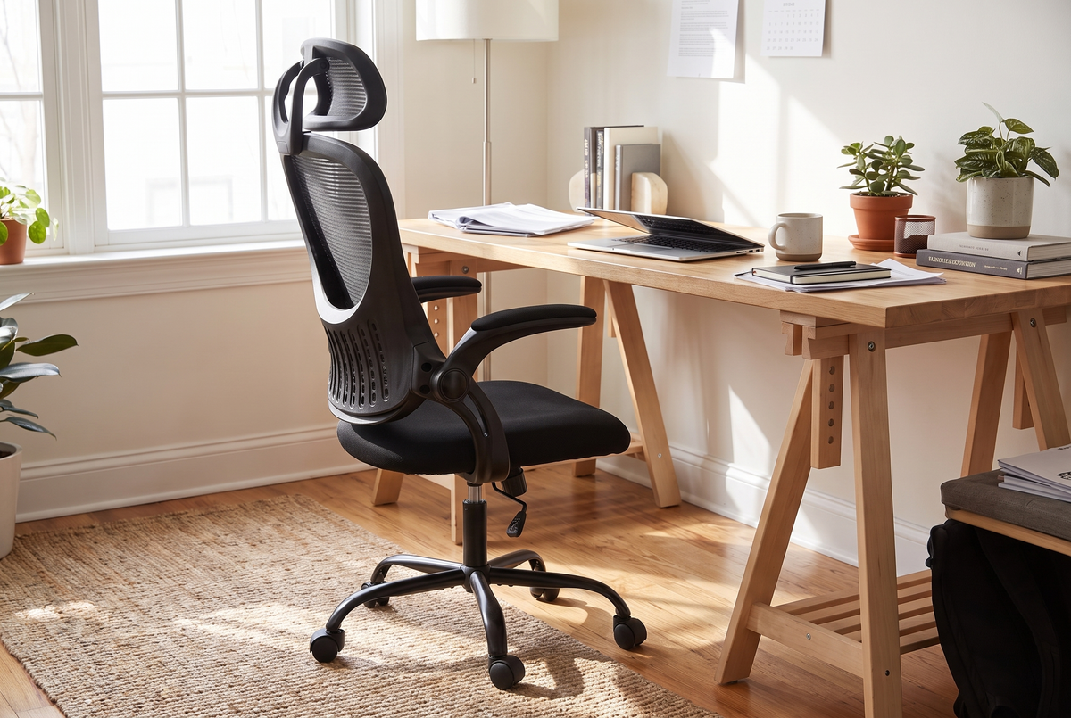 Mesh Ergonomic Office Chair Black lifestyle 1