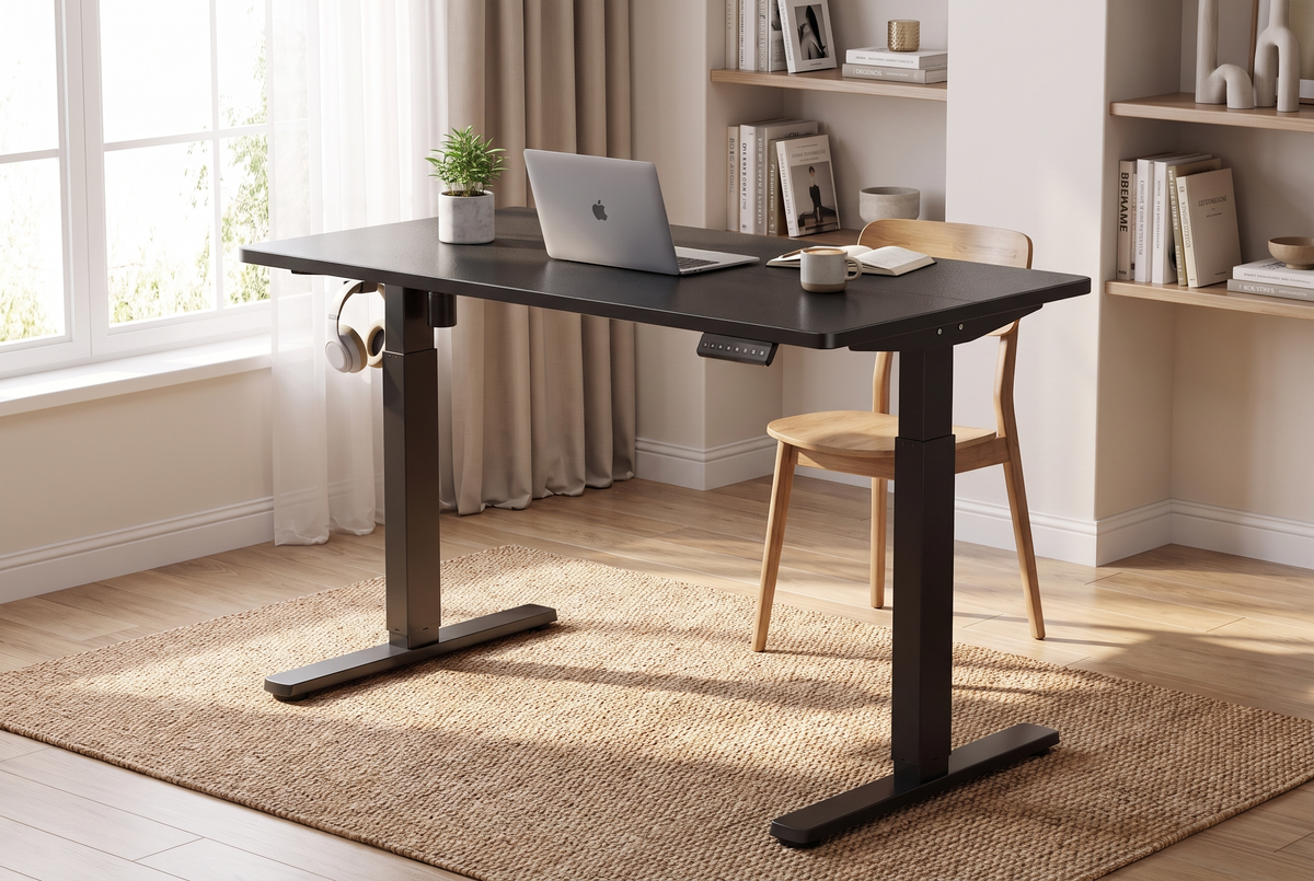 Electric Standing Desk Black lifestyle 2