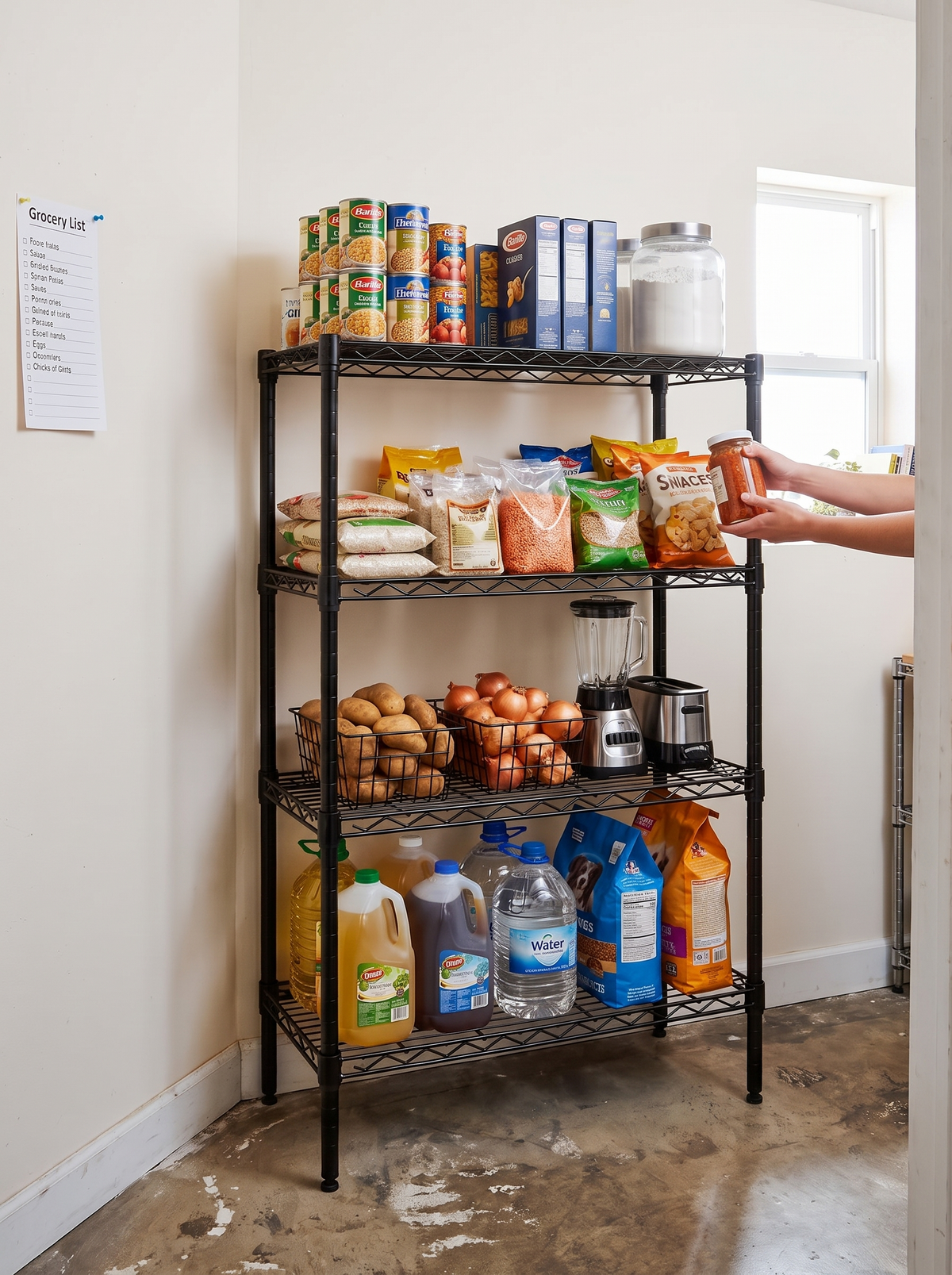 metal-wire-shelving-unit-adjustable-storage-rack-4-tier lifestyle 3