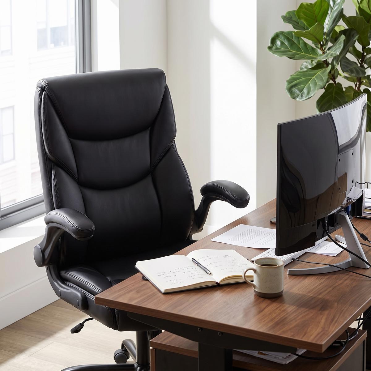 Executive Office Chair (Black) in a modern office