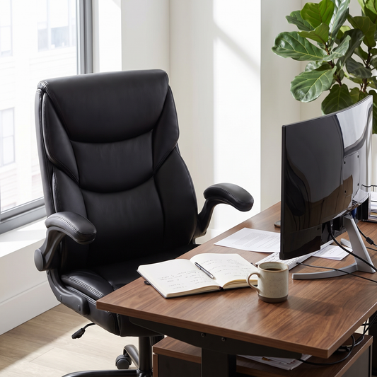 Executive Office Chair (Black) in a modern office