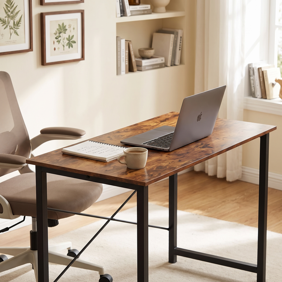 Computer Desk (40in Rust) in a home office