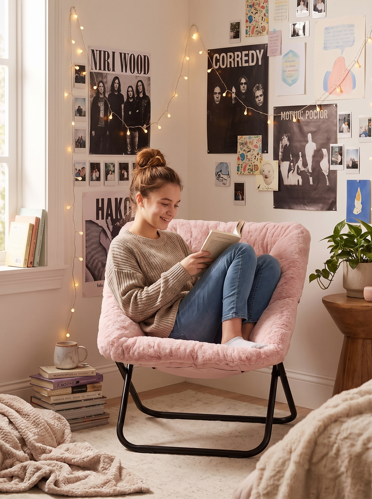Saucer Chair Pink lifestyle 2