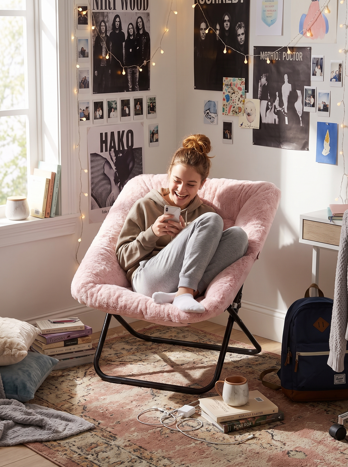 Saucer Chair Pink lifestyle 1