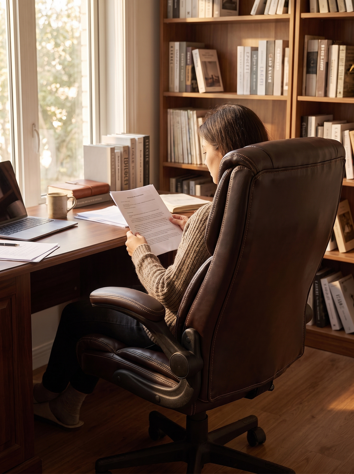 Executive Office Chair Brown lifestyle 1