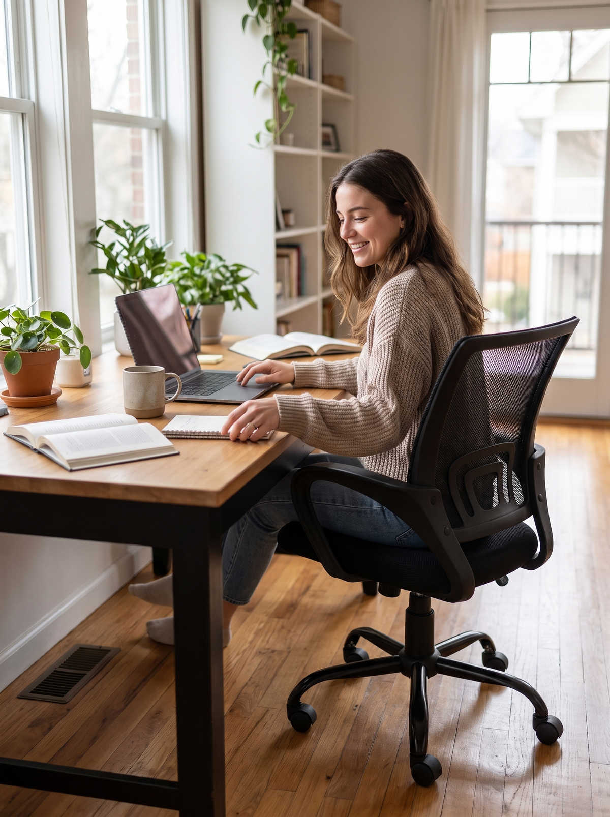 Ergonomic Office Chair Black lifestyle 3