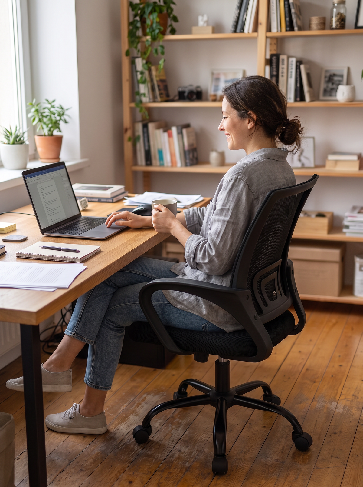 Ergonomic Office Chair Black lifestyle 1