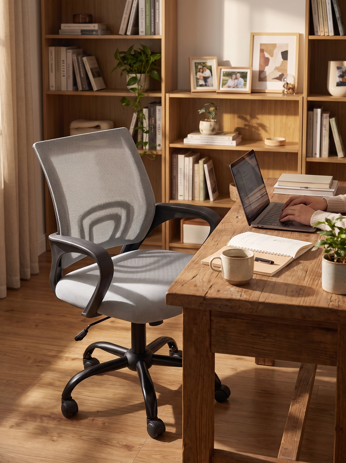 Ergonomic Office Chair Light Gray lifestyle 1