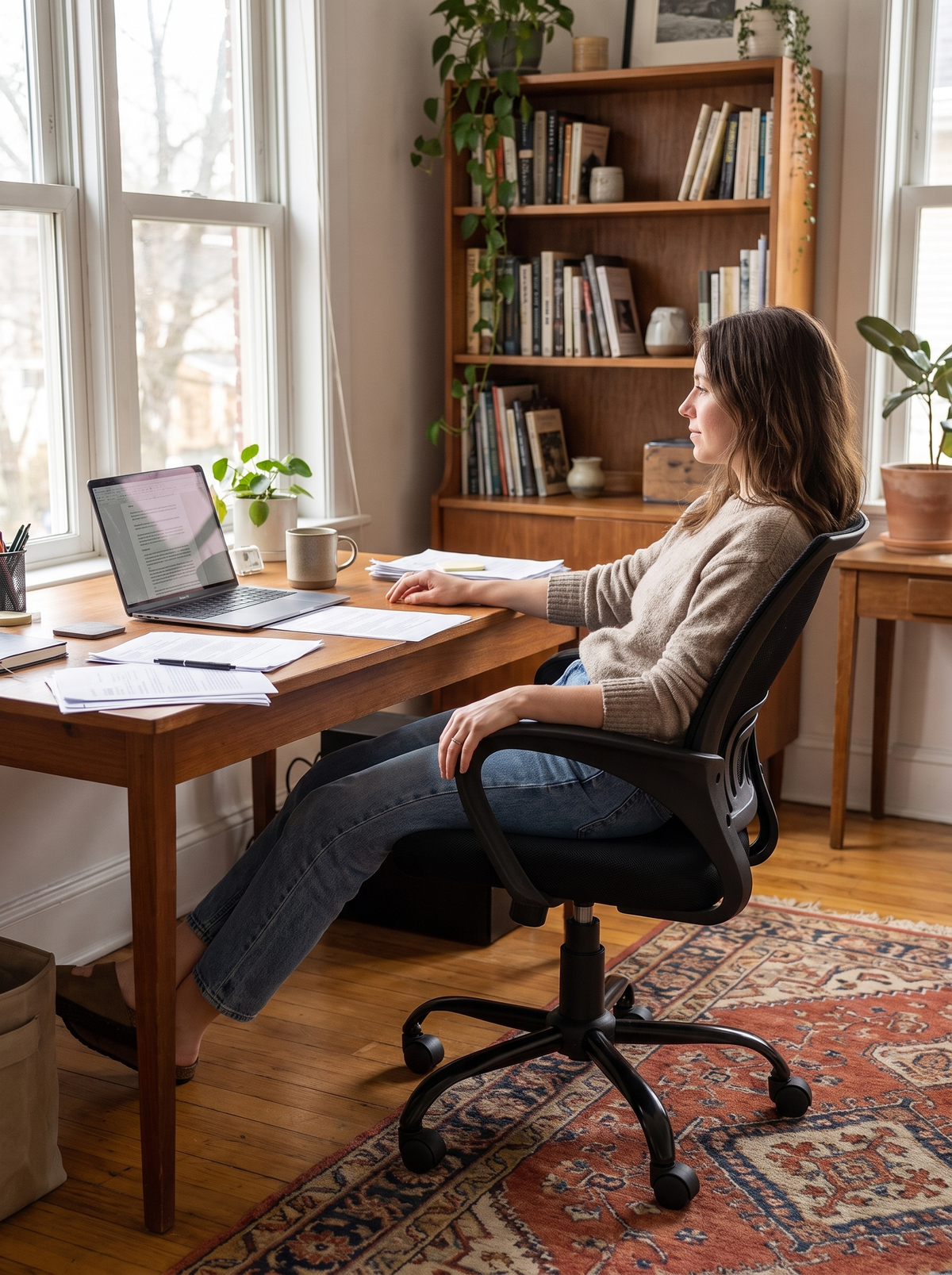Ergonomic Office Chair Black lifestyle 2