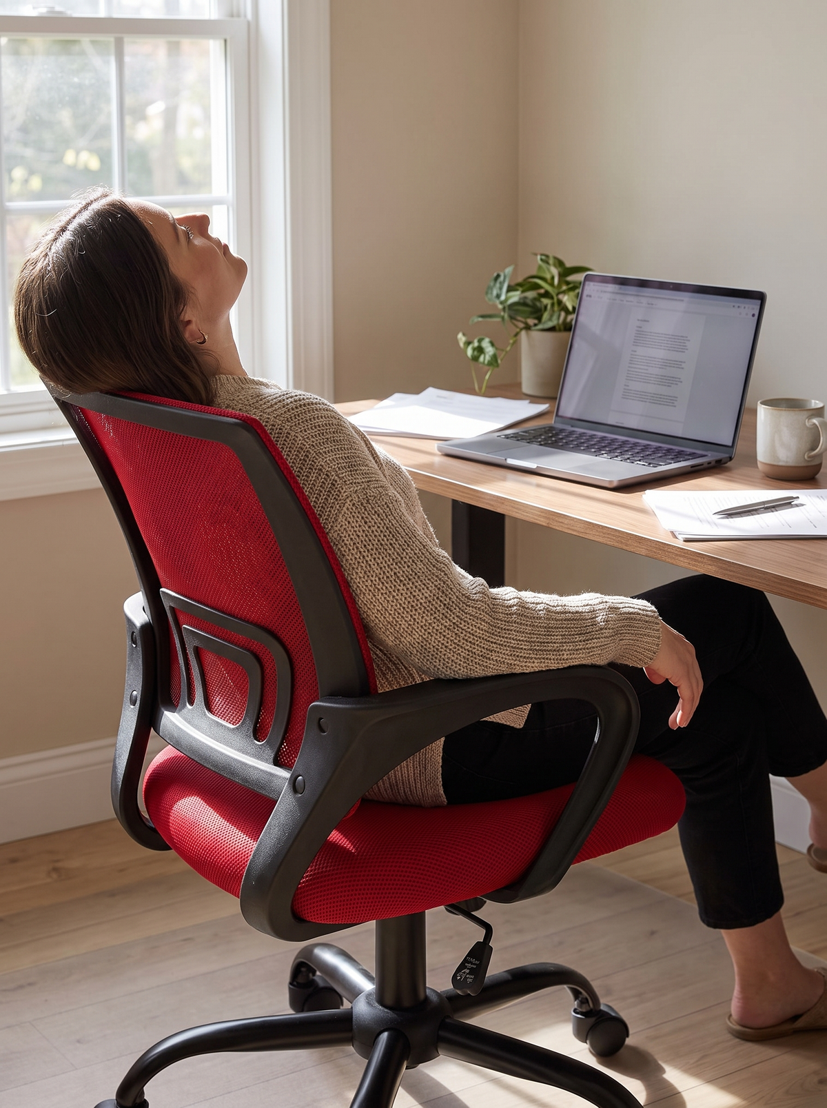Ergonomic Office Chair Red lifestyle 1