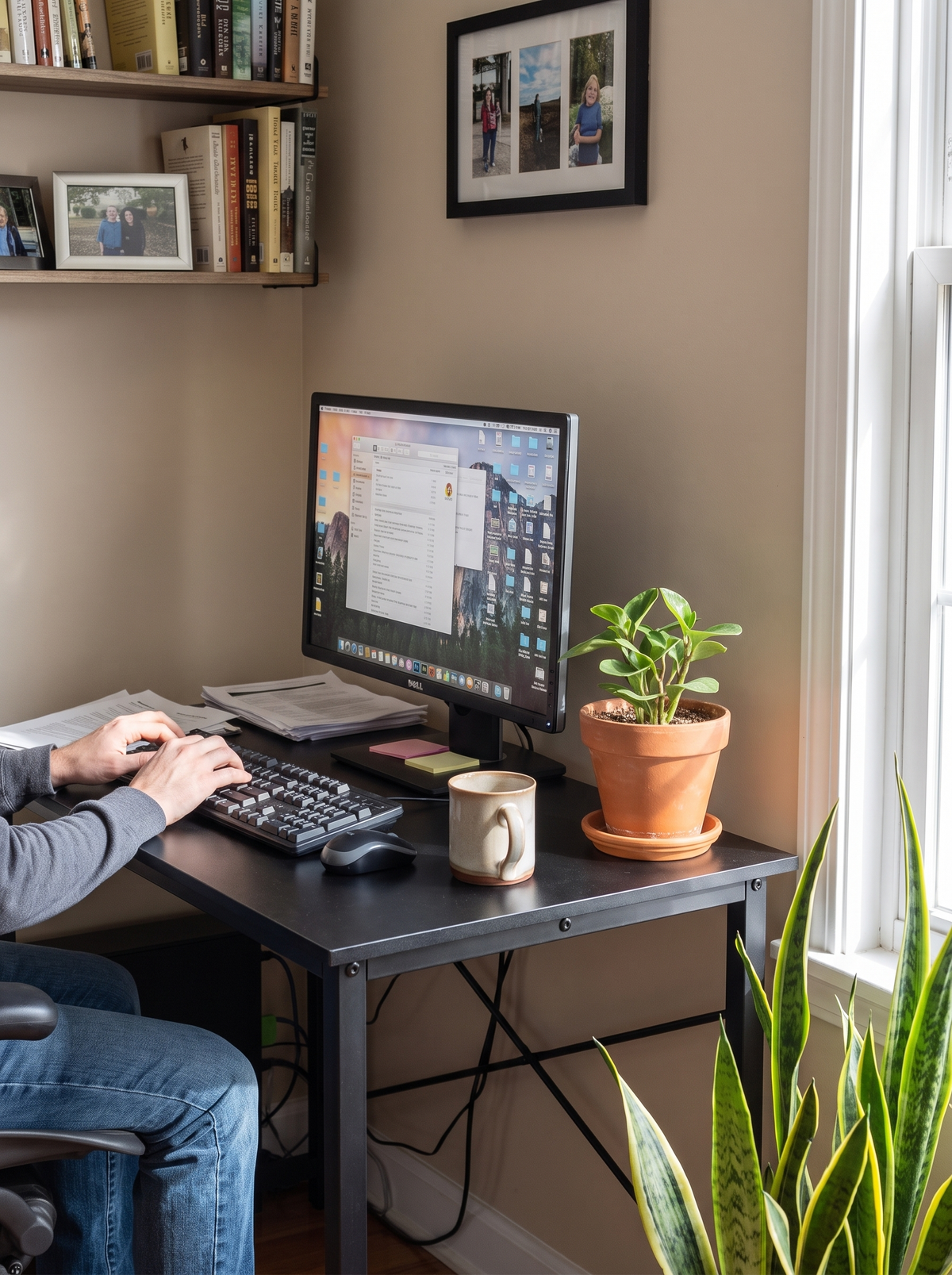 Computer Desk 44in Black lifestyle 3